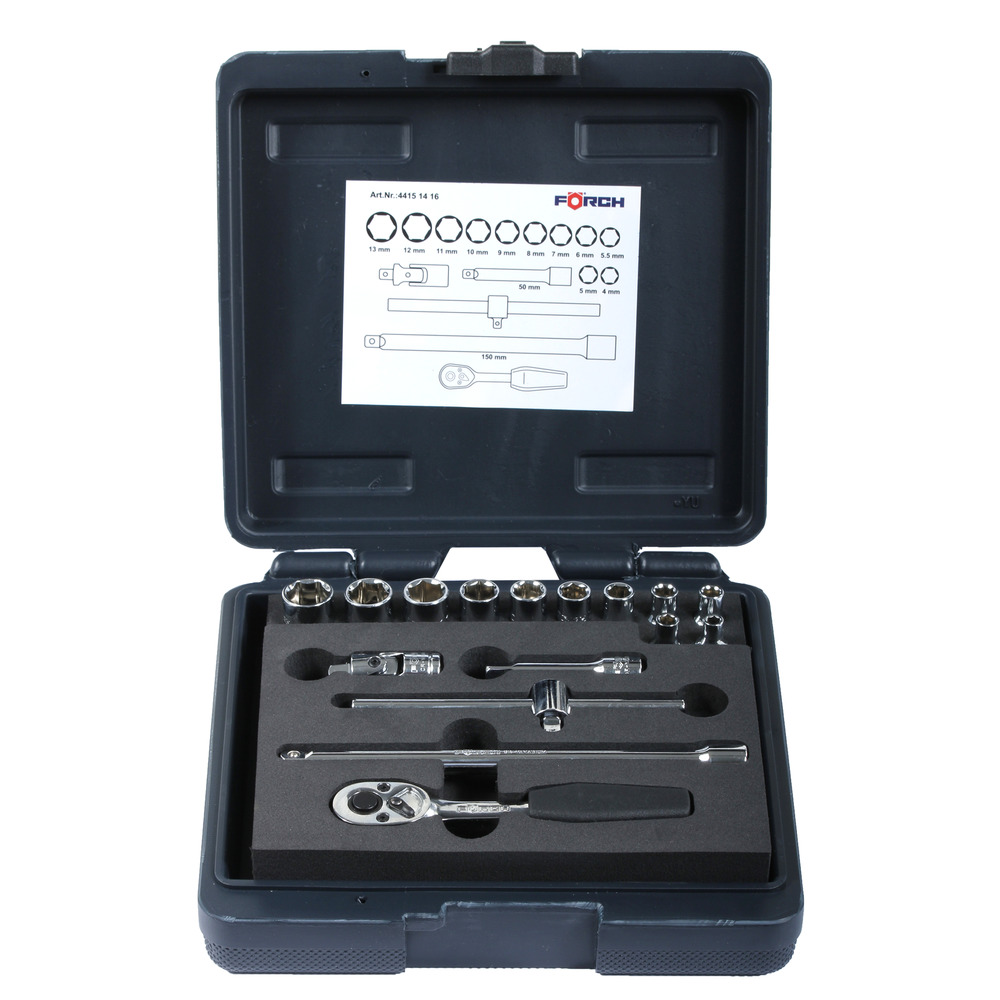 Set Gotash 1/4" Gjashtëkëndore, 16 Pjesë