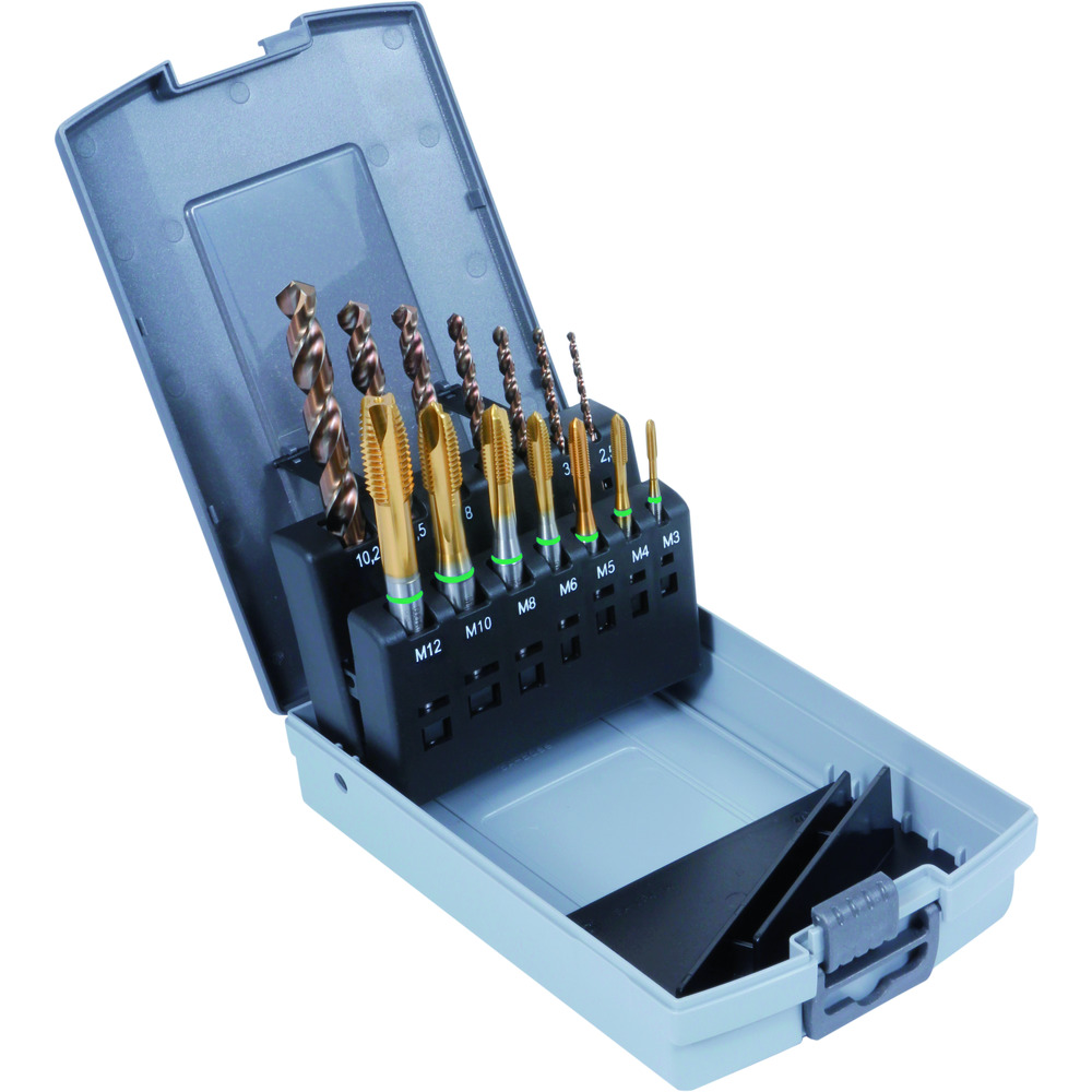 Set Filetuesish Makinerie HSS-E TiN Forma B, Inoks FÖRCH 5*