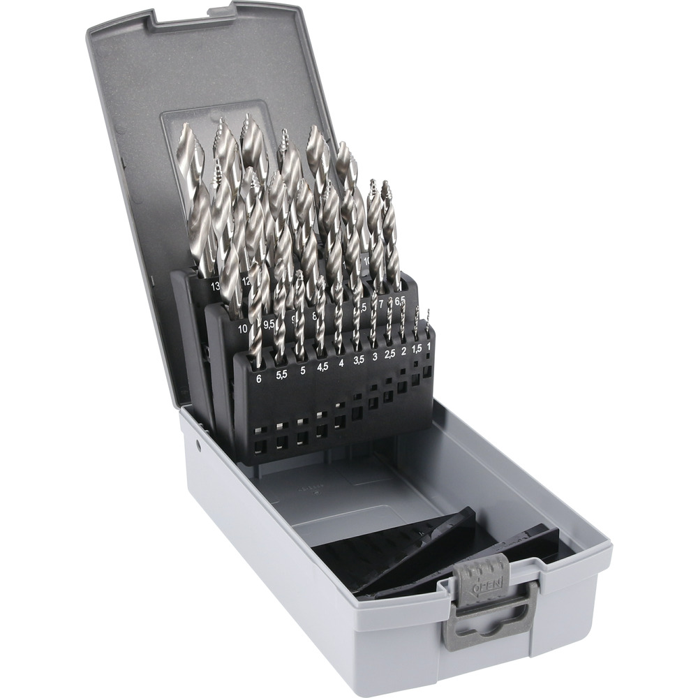 Set Punto Spirale HSS Step-Tech në Kuti Flip-Up