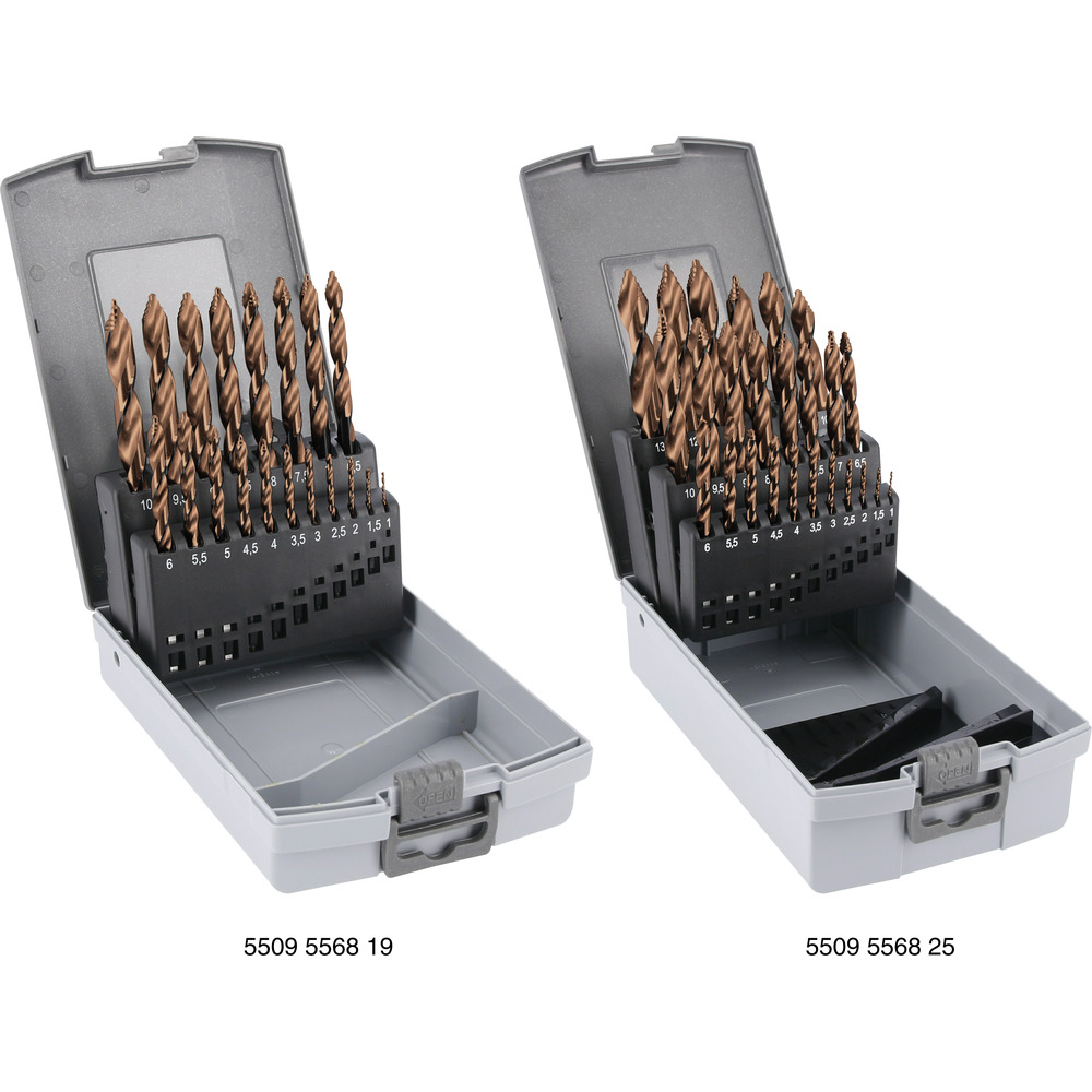Set Punto Spirale HSS-Co Step-Tech në Valixhe